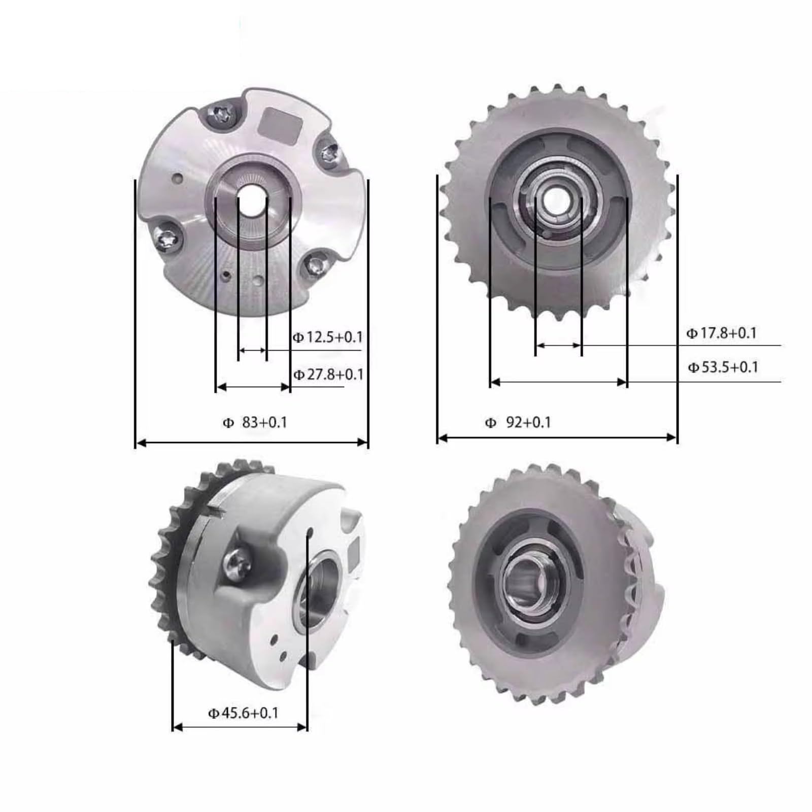 Compatible Con VW Para Beetle 2006-2014 Para Golf 2010-2014 Para Jetta 2005-2014 07K109083F Piezas Automóvil Ajustador Del Árbol Levas Del Motor autopartes