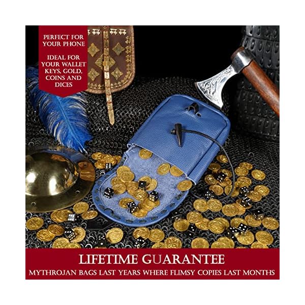 Mythrojan Gürteltasche Renaissance Kostüm Zubehör LARP Hüfttasche Cosplay Münzbörse – Bild 6