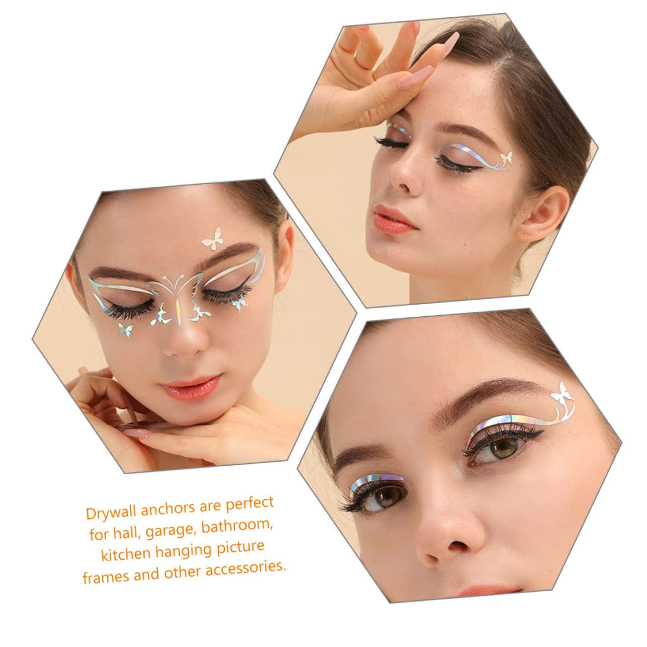 Didiseaon 30fogli Adesivi Per Design Stickers Per Eyeliner e Ombretto Decorativo Per Occasione