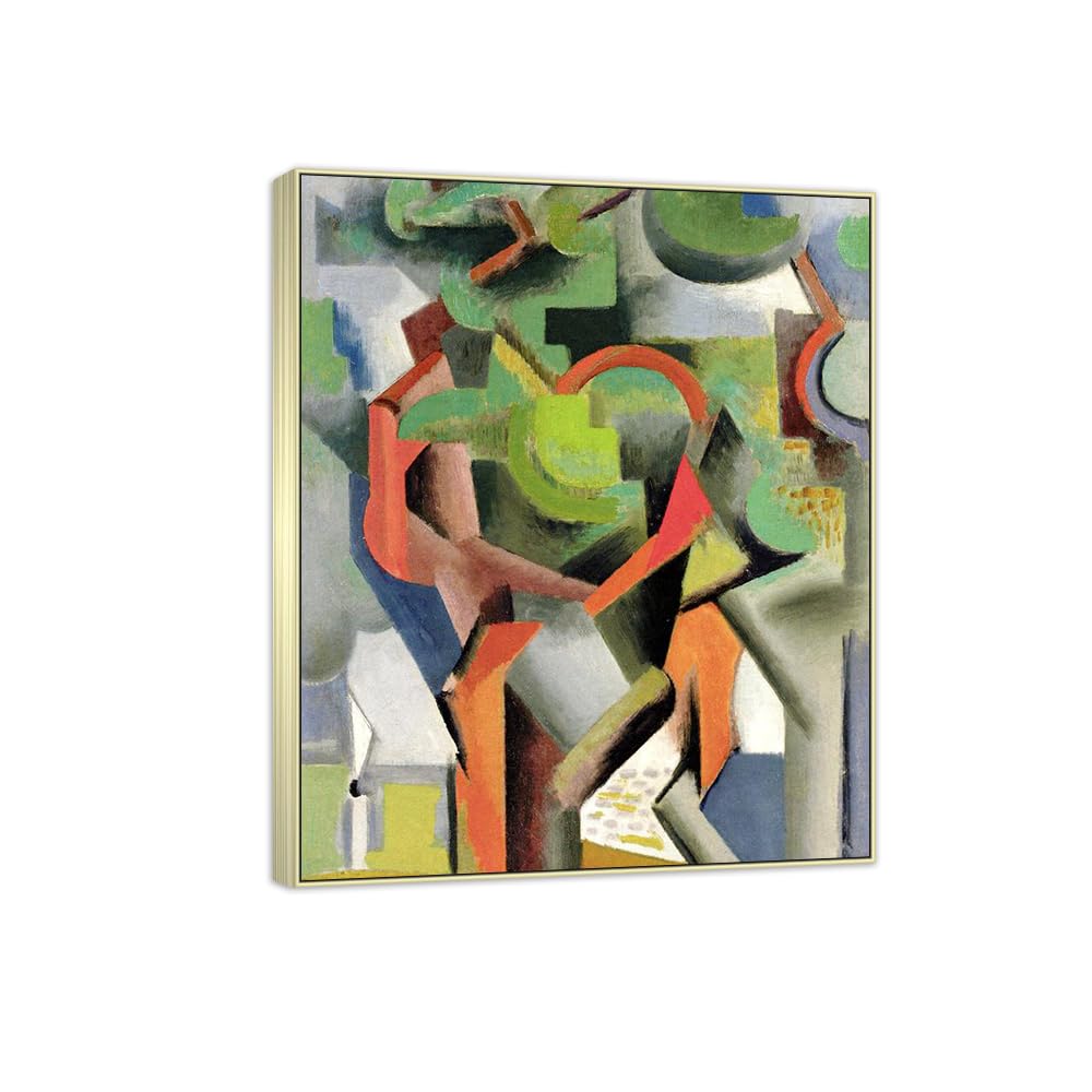 SDYSKKUG André Lhote Famous Wall Art for Living Room. Canvas Prints. Sailboat. Artwork Painting Reproduction Modern Home Decor 48x40cm Silver Frame