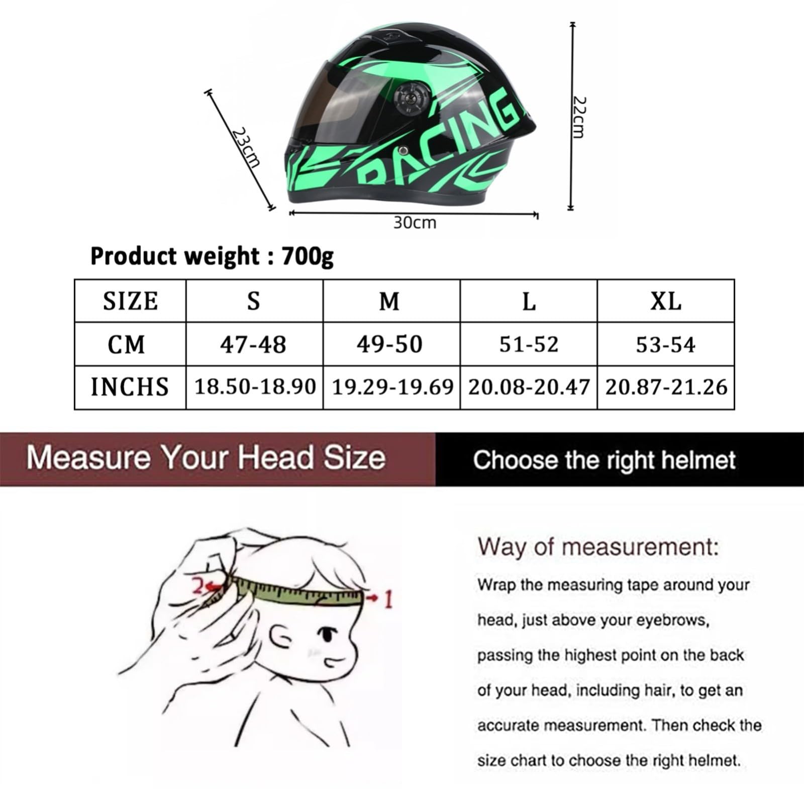 Casco Integrale Per Bambini Con Omologazione DOT,Casco Per Go-Kart,Scooter Elettrico, Ciclomotore,Casco Per Bambini Ragazzi E Ragazze,Per Moto Da Cross,Per Bambini Dai 3 Ai 14 Anni 6,S/(47~58cm)