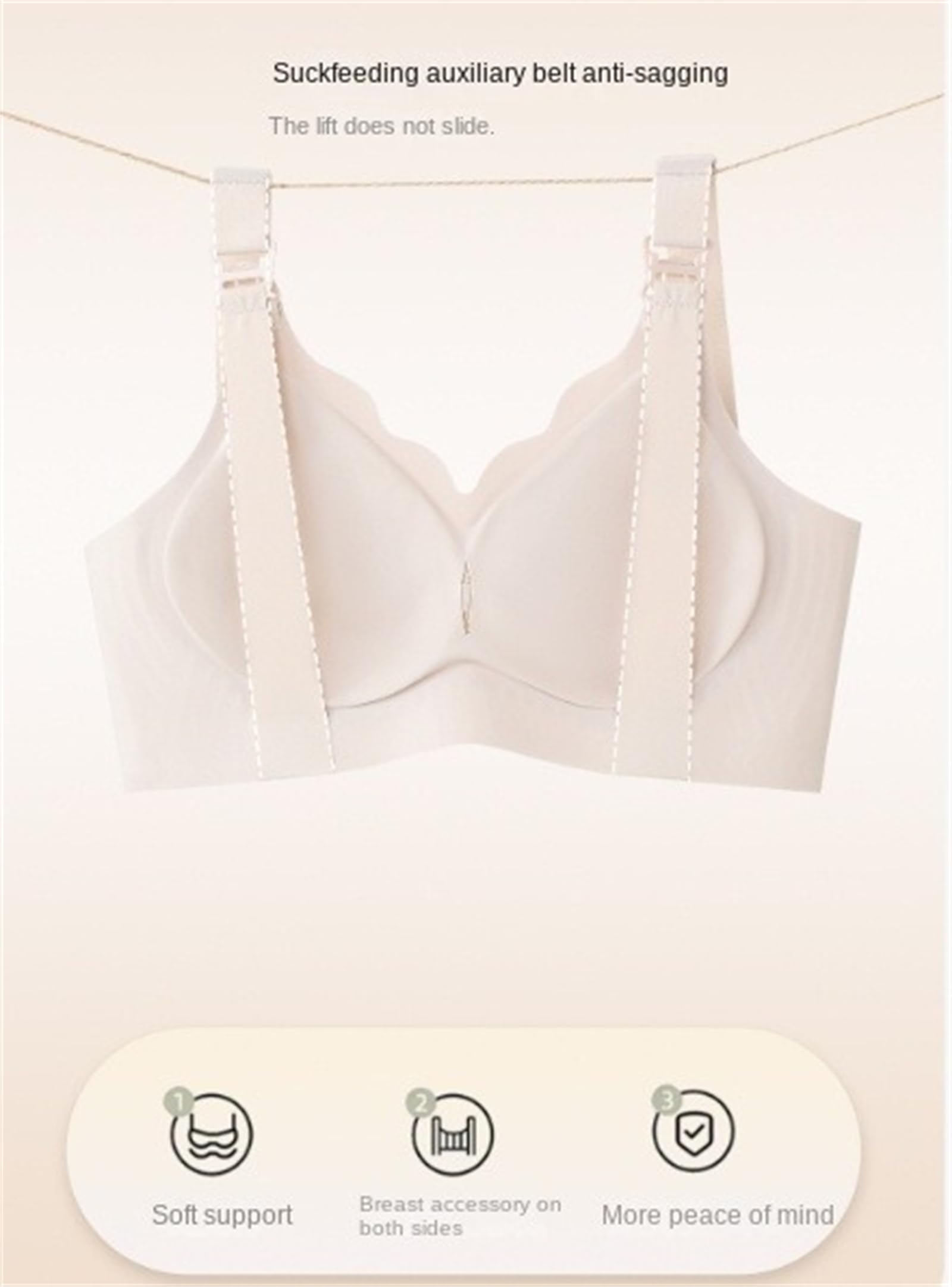 Paquete de 3 brasieres de lactancia, forma natural, cobertura completa, suave, cómodo, soporte inalámbrico, brasier para dormir, para embarazo y lactancia.