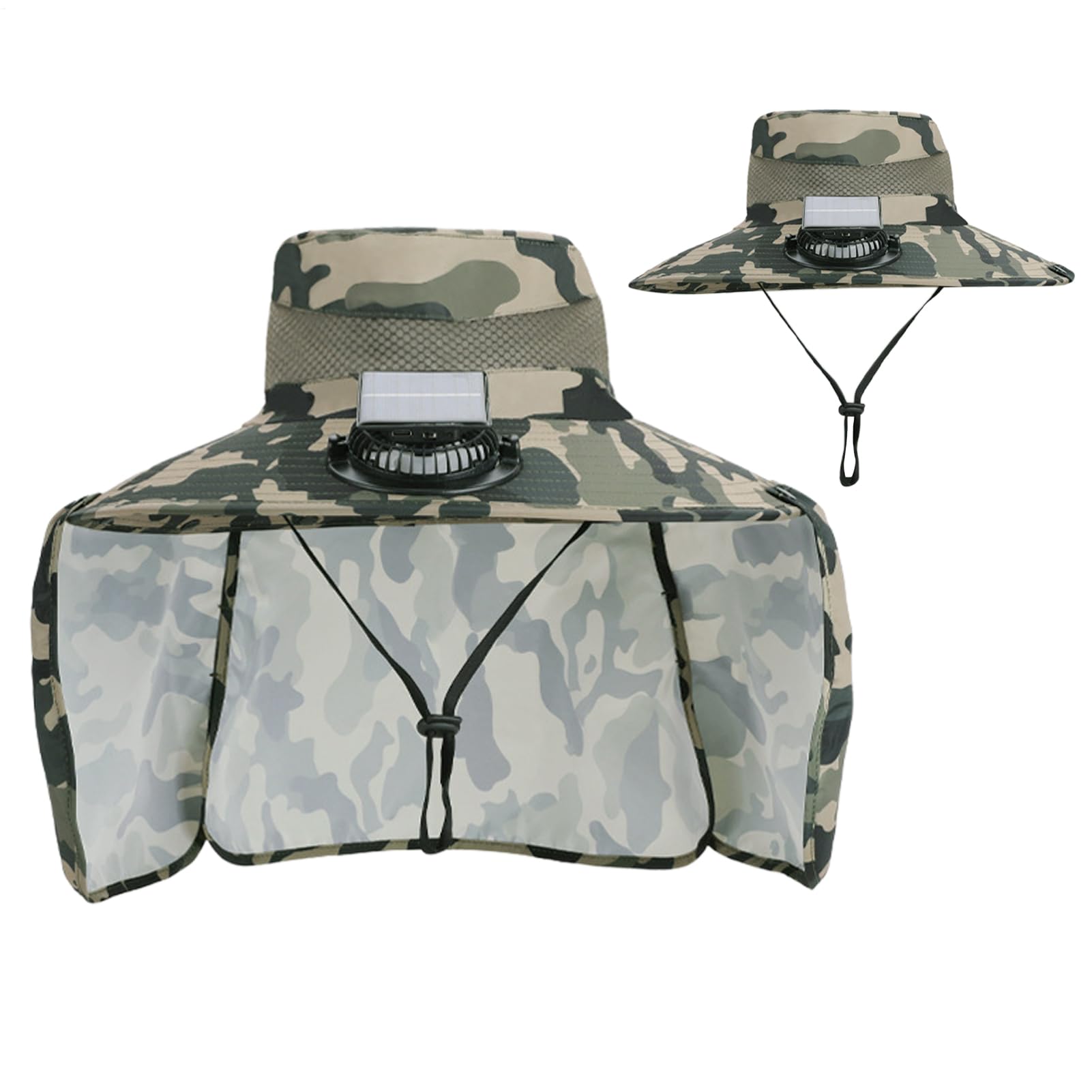 Sombrero con Ventiladores Solares Sombrero de Camping con Visera