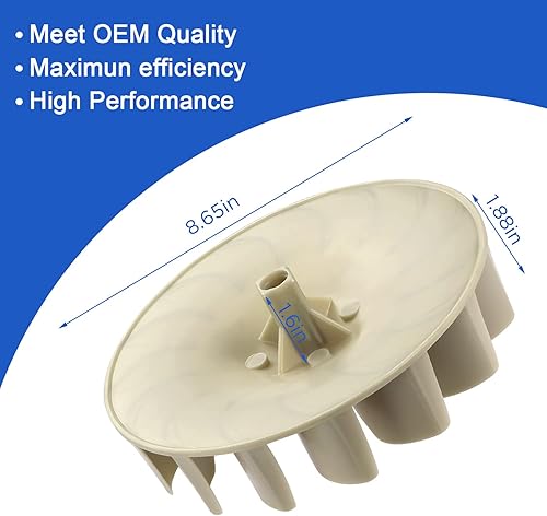 Miniatura 6 de 694089 Rueda sopladora de secadora de FreeCat, conjunto de soplador de secadora de repuesto compatible con secadores Kenmore y Whirlpool, reemplaza