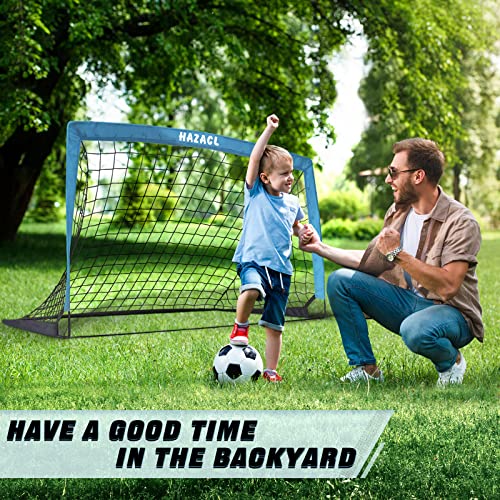 Hazacl Kid Soccer Goal For Backyard 5X3Ft Portable Soccer Net For Backyard Large Pop Up Soccer Goal Net With Carry Bag For Indoor Or Outdoor #TOP5