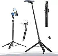 ULANZI Tripé magnético TT88 para iPhone 17, bastão de selfie extensível de 57 polegadas com controle remoto, clipe de telefone 2 em 1 e dois suportes de sapata fria - tripé de telefone leve para