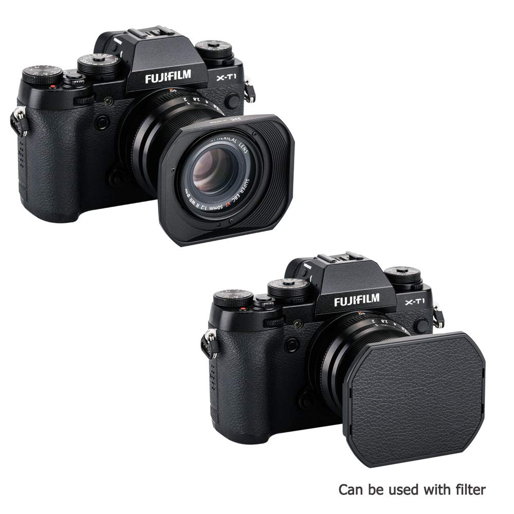 Amazon | JJC メタル 正方形 レンズフード + フードキャップ Fujifilm