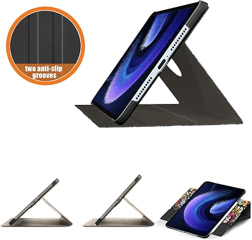 Miniatura 5 de Funda compatible con tablet Xiaomi Pad 6 de 11.0 pulgadas lanzada 2023 con soporte multiángulo para tableta Mi Pad 6 Pro giratoria ajustable de 360,