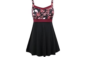 Flattering Danify Womens Plus Size Swimdress Bathing Suit with Tummy Control