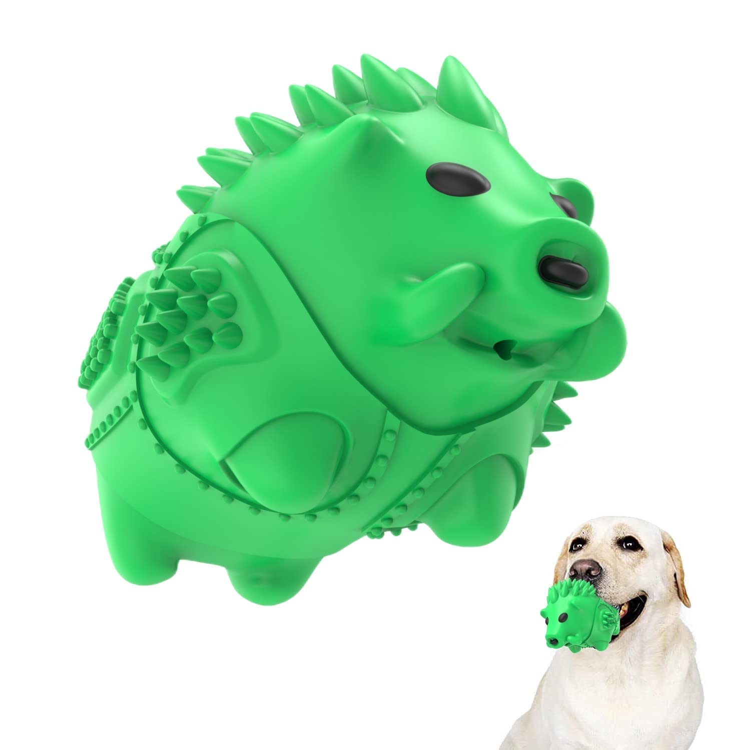 Homipooty Interactive Dog Toys for Aggressive Chewers Indestructible Larg Dog Chew Toys Clean Dog Teeth and Play Dog Squeaky Toys for Medium Large Dogs Pure Natural Rubber & Milk Flavor