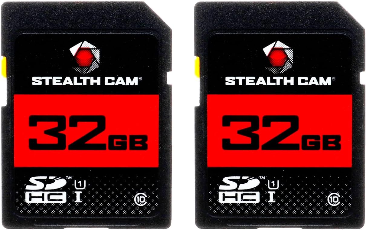 Product image of STEALTH CAM SD Card - High-Speed Data Transferring Storage Game Trail Hunting Scouting Photo Video Recording Cameras, 32GB SD Card (2 Pack)