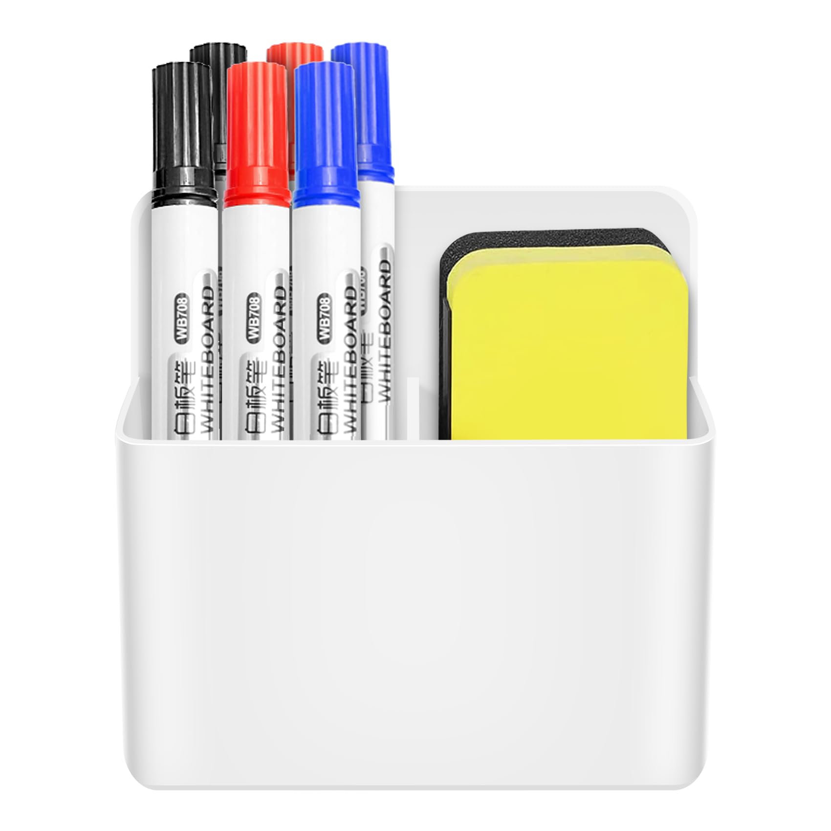 Blisfulhoks Magnetic Dry Erase Marker Holder, Pen And Eraser Holder For Whiteboard, Magnetic Pencil Cup Storage Organizer