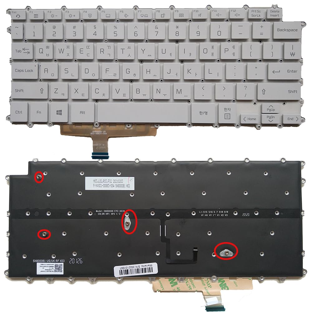 Amazon.com: XINDIKBHUB Korean keyboard Keyboard for LG Gram 14Z90P