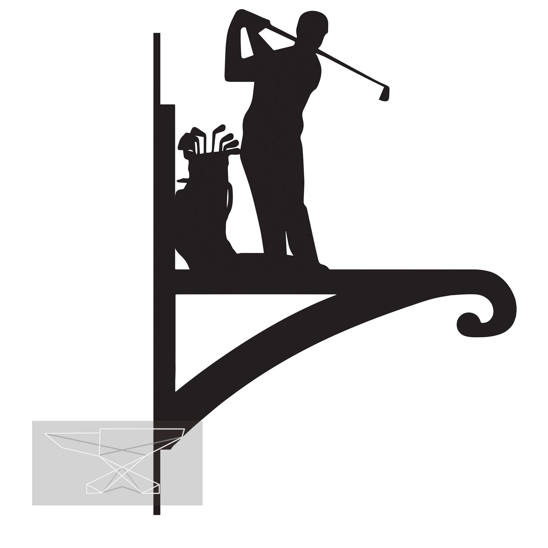 Black Country Metal Works Golfer Hanging Basket Bracket