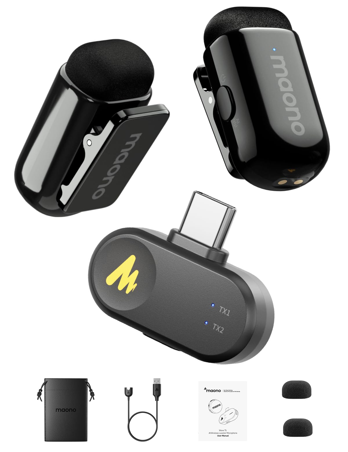 Amazon.co.jp: MAONO ピンマイク ワイヤレスマイク 【5.9g小型超軽量