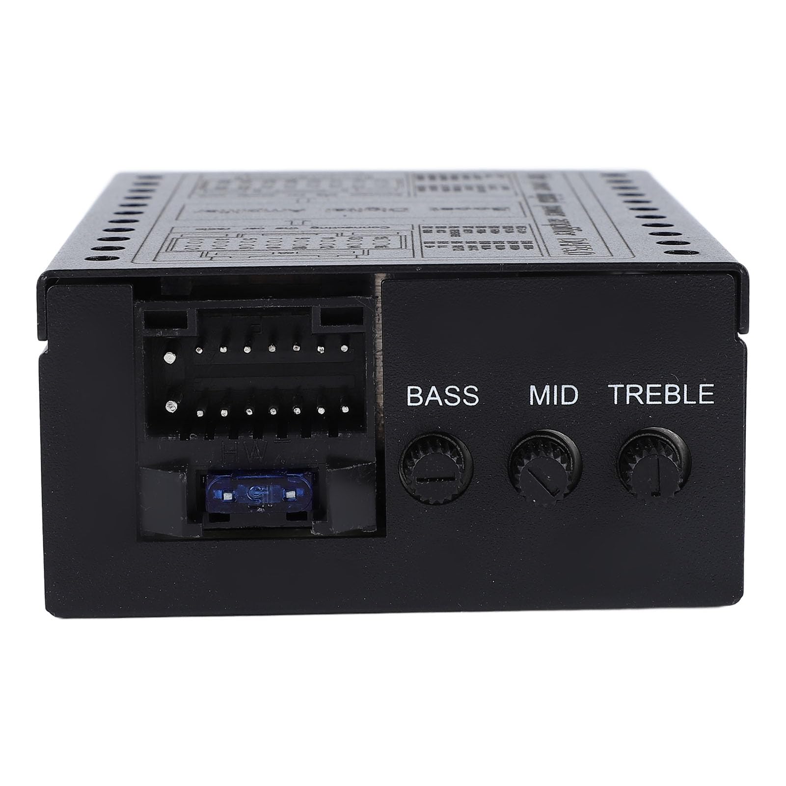 Amplificador de Coche, Amplificador Dsp para Automóvil, Procesador de Sonido Digital 50w Rms X4 Clase Ab, Ajuste de Agudos Y Graves para Instalación de de Audio para Automóvil Diy