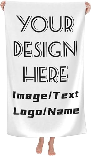 Miniatura 9 de Toalla de playa personalizada para adultos, añade tu texto, imagen, regalo personalizado, toallas de piscina de verano, toalla de baño, 31.5 x 71