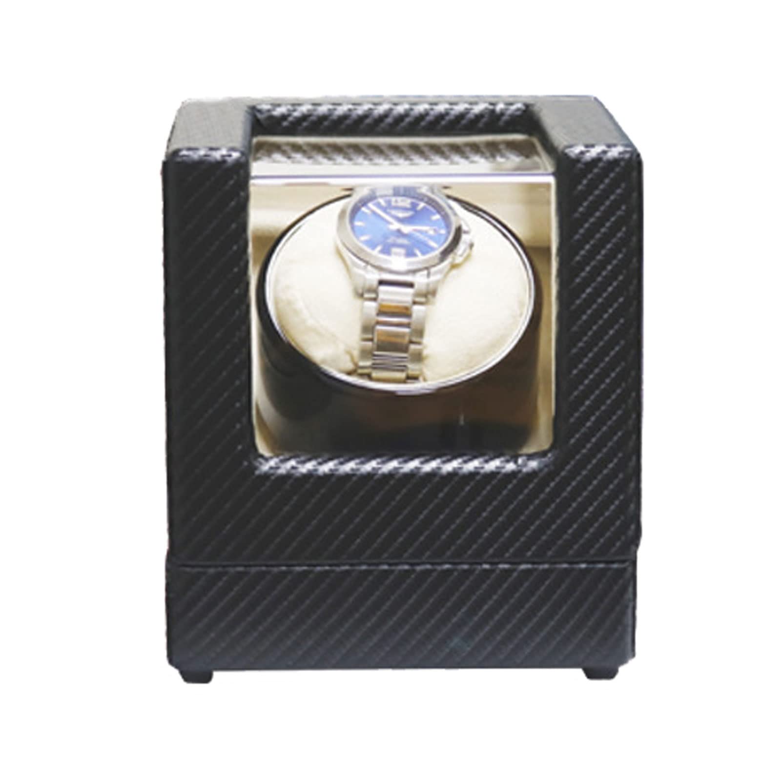CGCSYZ Single Automatic Watch Winder With Quiet Motor Rotating Watch Case 5 Rotation Mode Settings Suitable For Men's And Ladies Wrist Watch (I)