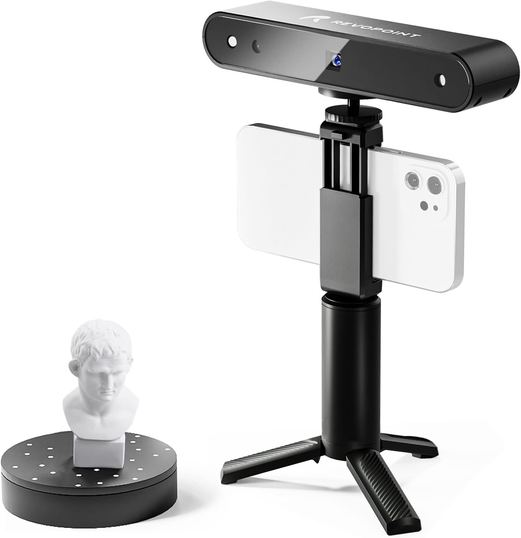Revopoint POP1 A6 3D Scanner, Ultra-Portable, Professional-Level Scan, 0.3mm Accuracy, 8 Fps Scan Speed, Color 3D Printing