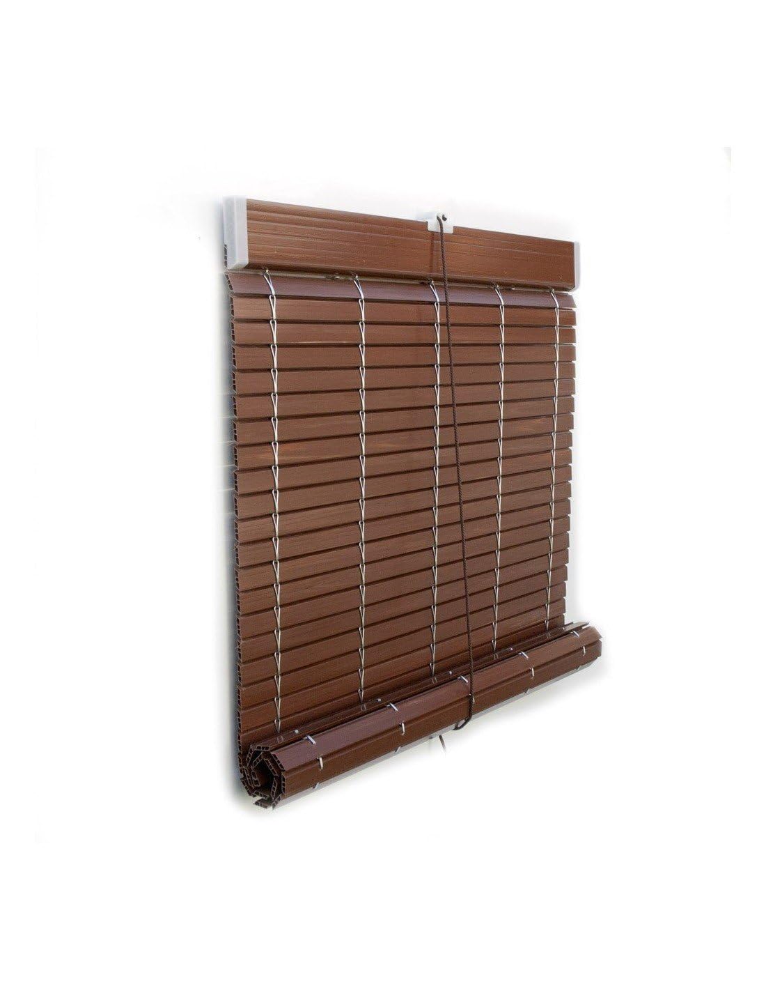 JARDIN202 - Persiana PVC Nogal Oscuro | 117 x 140 cm -
