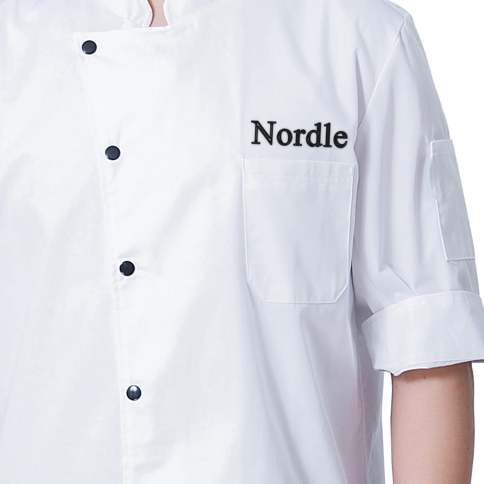 FAXIOAWA Giacca da Chef Unisex Personalizzata a Maniche Lunghe Nera/Bianca, Cappotto da Chef Ricamato con Nome/Numero, Divisa da Lavoro Professionale da Cucina per caffè dell'hotel