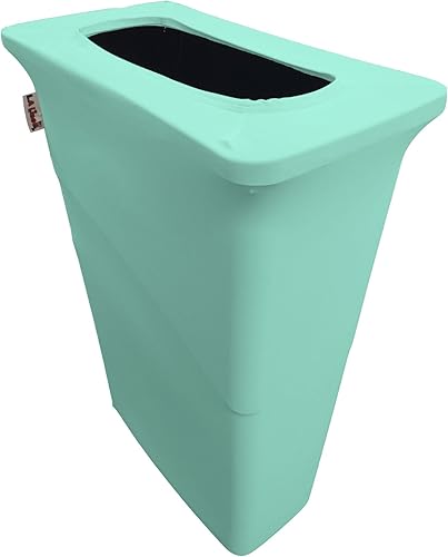Vista 39 de LA Linen Funda elástica de elastano ajustable para bote de basura Slim Jim de 23 galones, cubierta para contenedor de residuos, decoración de patio