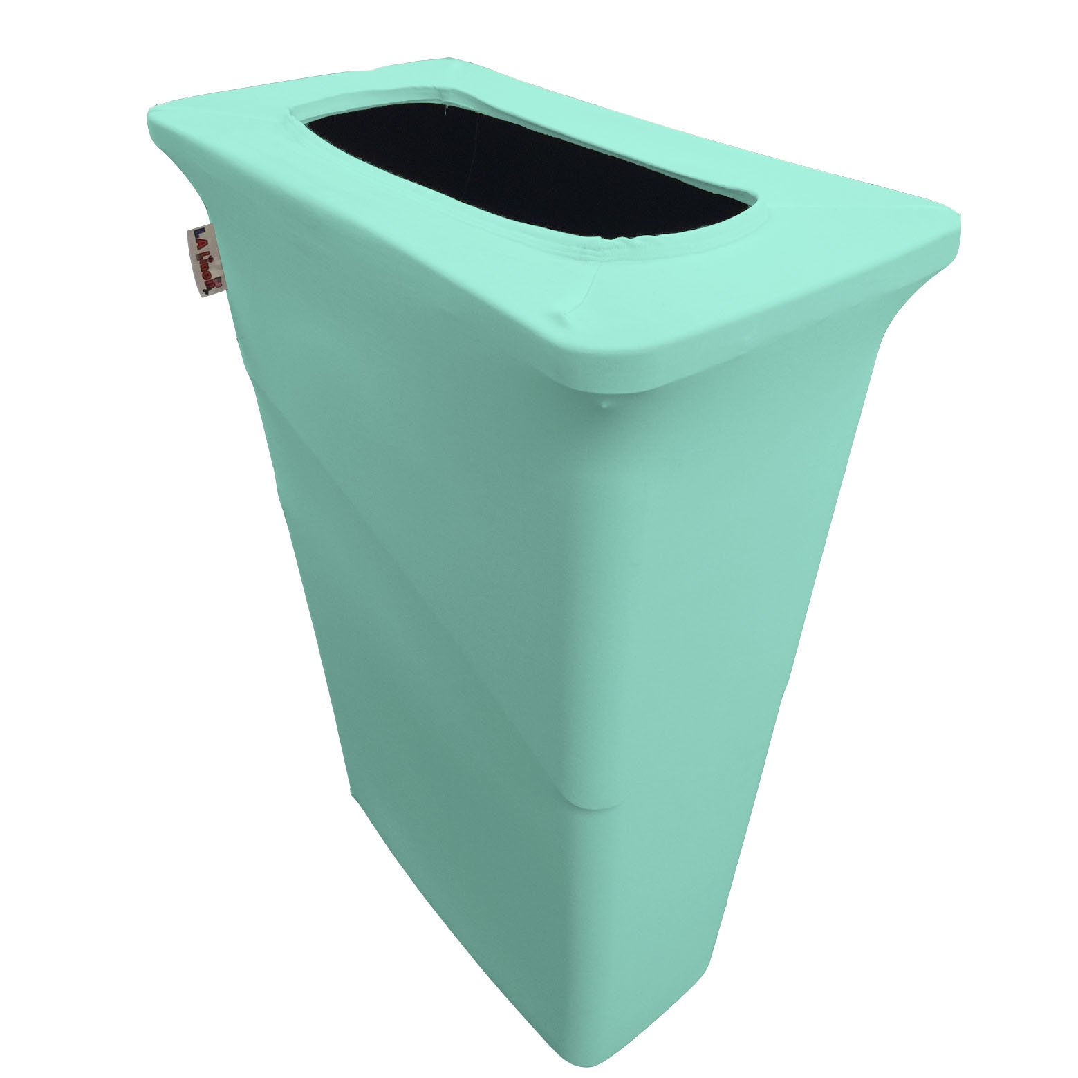 LA Linen Stretch Spandex Fitted Trash Can Cover for Slim Jim 23-Gallon, Bin Waste Container Cover, Outdoor Indoor Patio Backyard Decor, Mint