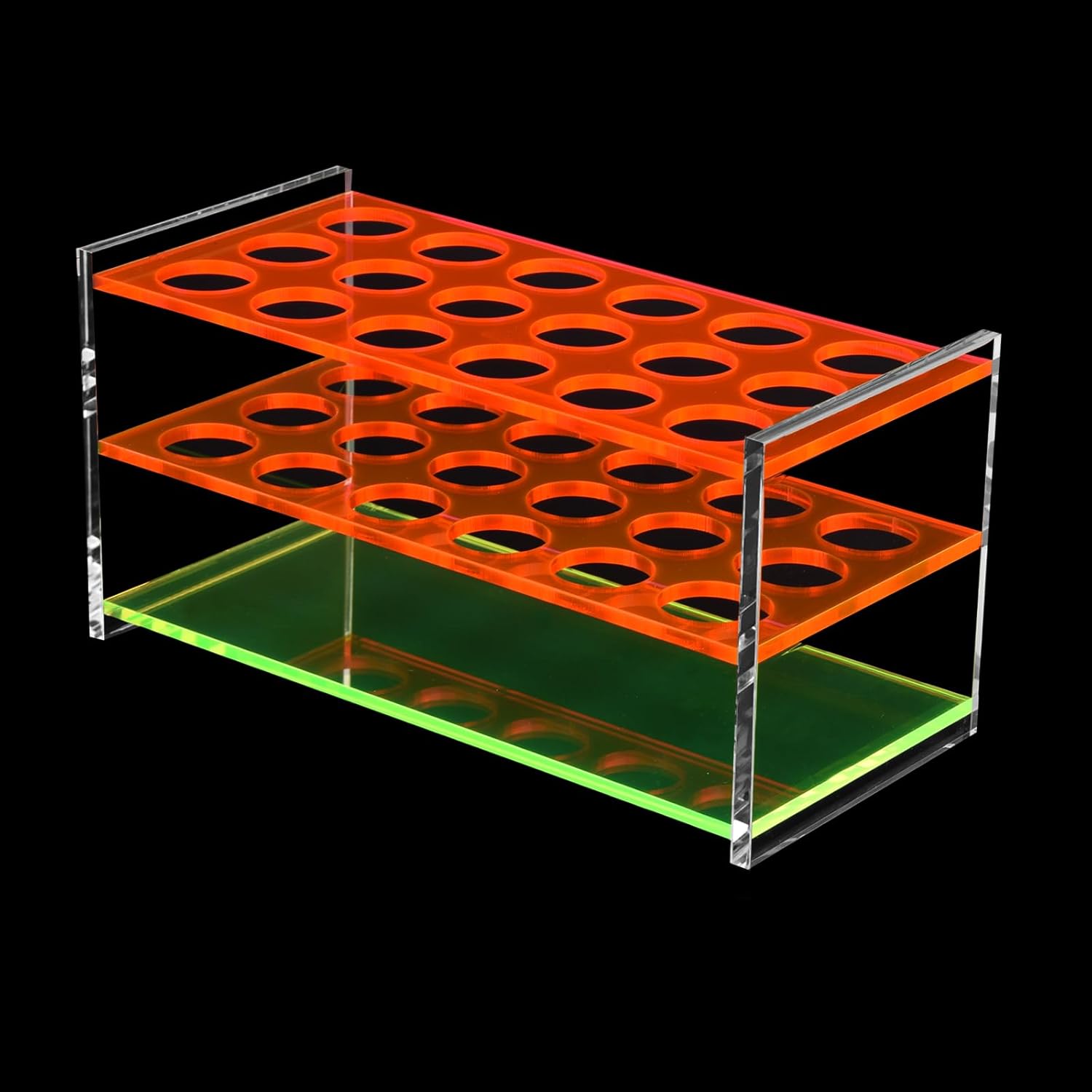 Colorful Acrylic Test Tube Holder Rack with 17mm Wells for Test Tube Make up pens etc(Colorful, 17mm)