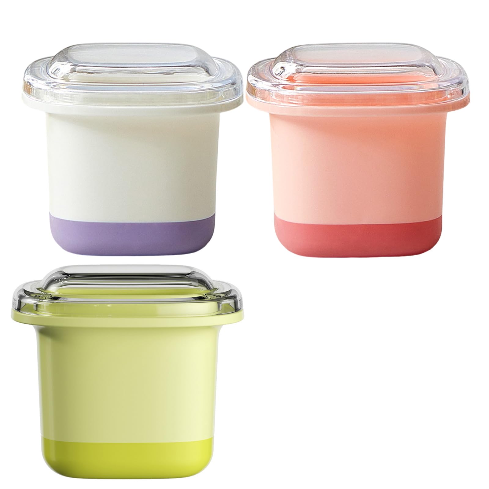 Elnwnnkc 3 Pack Sturdy Ice Cubes Molds for Slushies Machines Safe Trays Size for Storage Iced Drink Maker Accessories