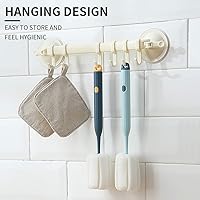Vista 4 de Cepillo suave para botellas, 2 cepillos de esponja suave y fácil de limpiar, el cepillo de esponja para biberón puede eliminar eficazmente