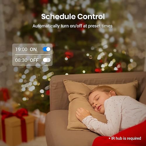 Miniatura 4 de Broadlink Guirnalda de luces LED de 33 pies, 16 luces RGB parpadeantes que cambian de color con 4 modos de iluminación, impermeable, para fiesta,