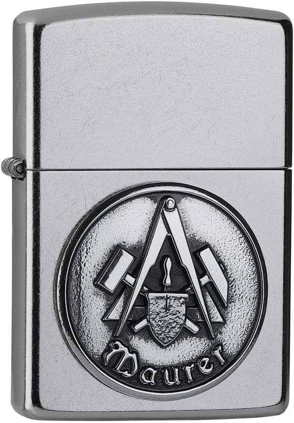 Zippo Street Chrome Mason Emblem