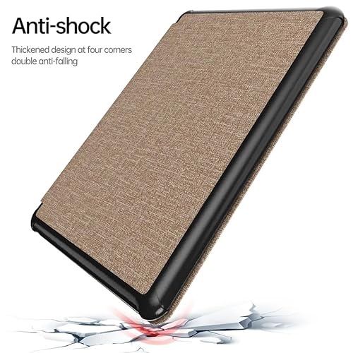 Fekra Premium Pu leather Case for Kindle Paperwhite 11th Generation and Kindle Paperwhite Signature Edition (6.8 inch, 2021 Release) - Cover with Auto Wake/Sleep, (Grey)