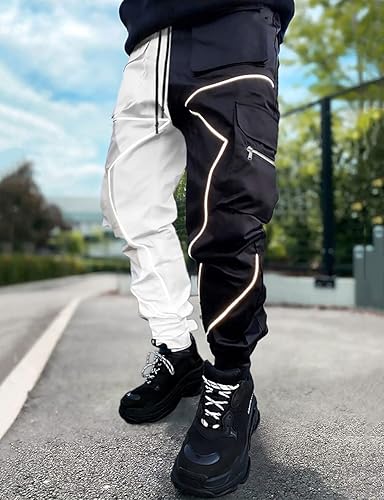 Miniatura 2 de Pantalones cargo para hombre, hip hop, techwear, harem, pantalones deportivos con bolsillos, para correr, punk