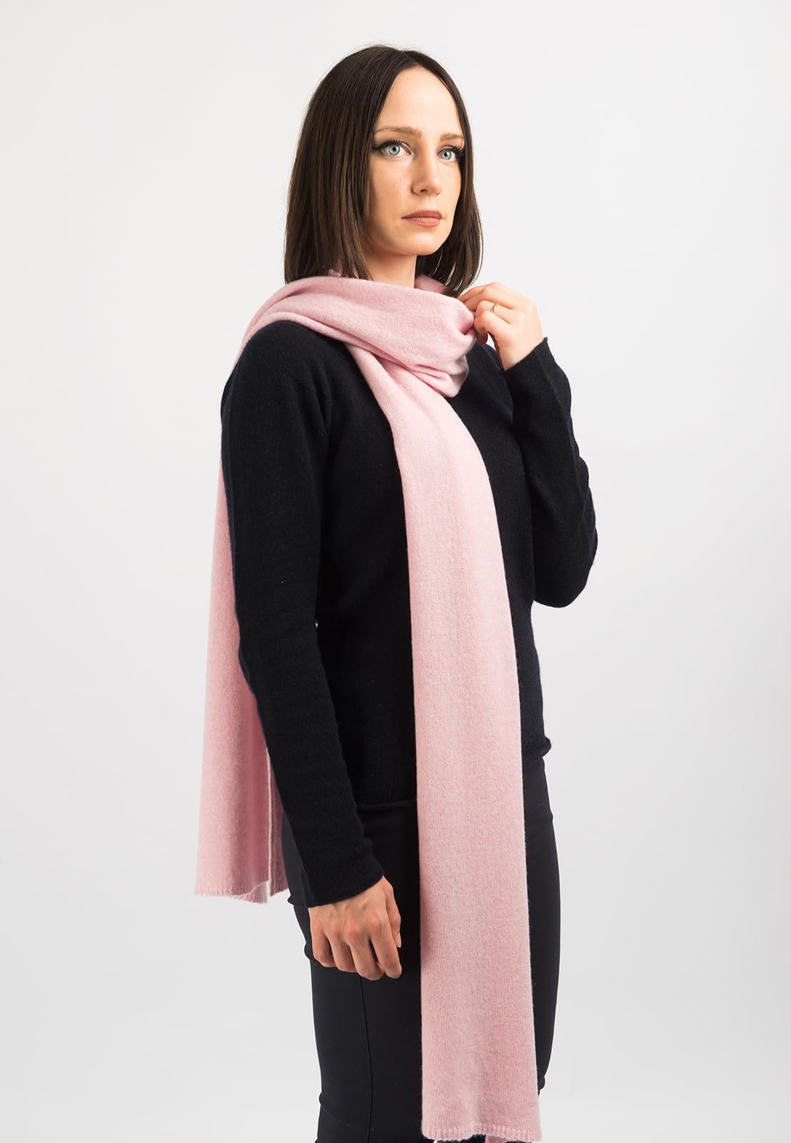 Dalle Piane Cashmere Damen Schal Breit 100% Kaschmir | Halstuch für Büro, Abend und Reisen, 200x35 cm, vier Jahreszeiten, Geschenk für Sie, Made in Italy