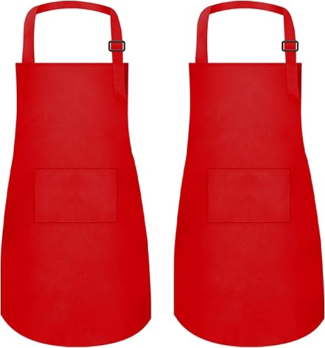 Miniatura 9 de 2 delantales para niños, delantales de artistas con bolsillos, delantales de chef ajustables para cocinar, pintura de respaldo de cocina