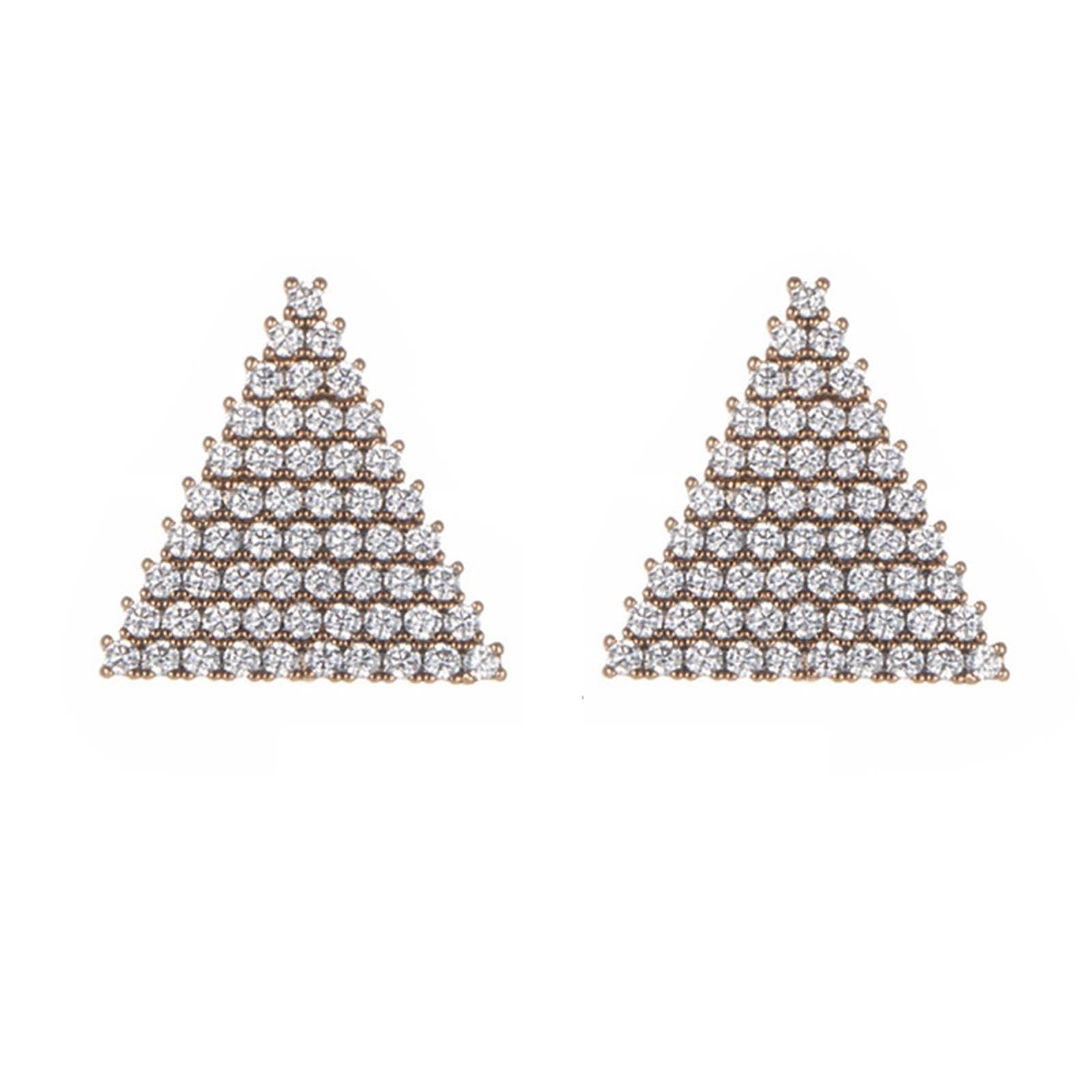 Ohrringe Gelbgold Au 375/585/750 Echt Gold Schmuck mit Moissanit Dreieck