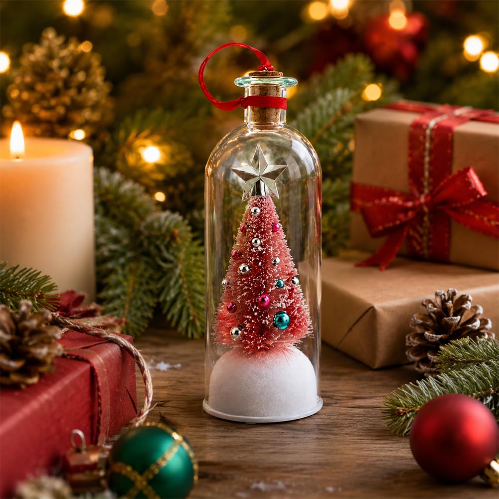 Albero di Natale registrabile in una bottiglia di vetro, ricordo messaggio