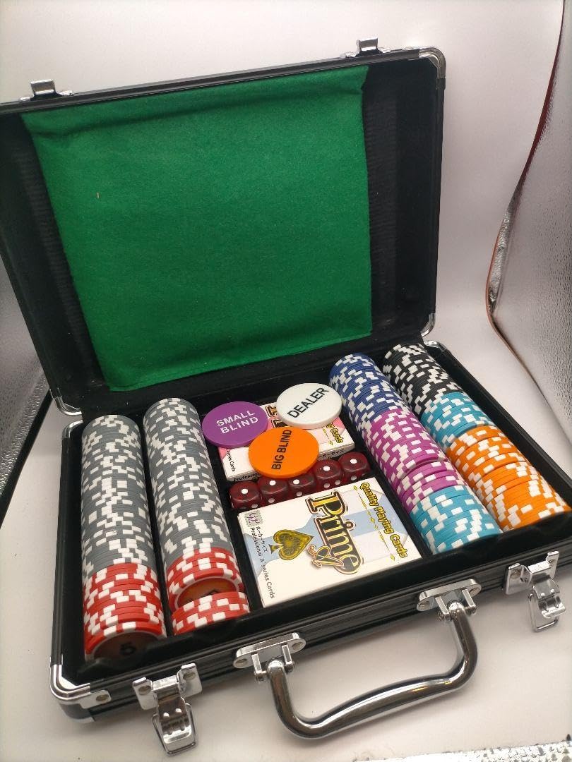 ポーカーチップセット ケース付き | 無額面パーティ用品,ボードゲーム