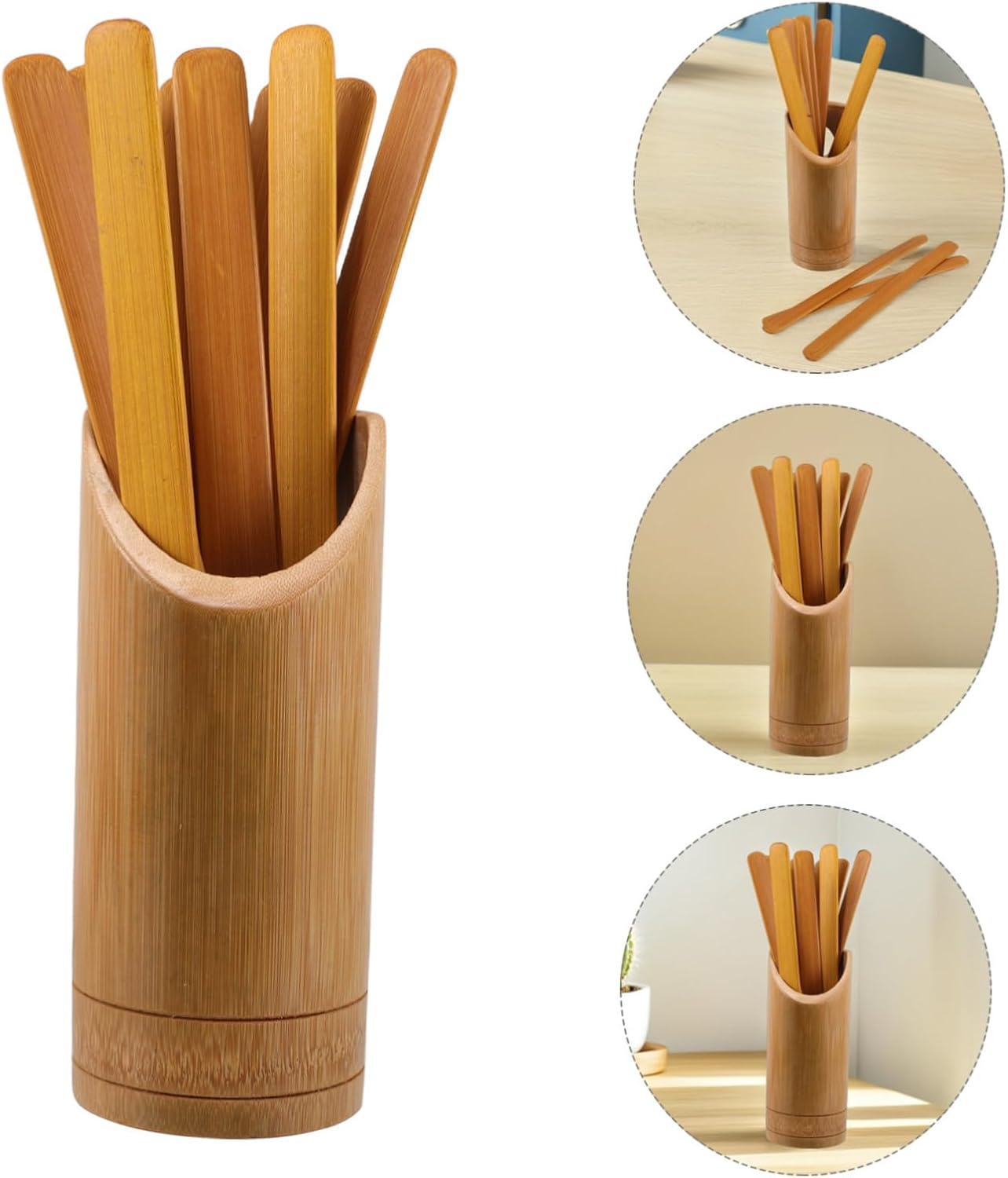 1set Bamboo Fortune Sticks Divination Game Divination Bucket Handmade Chinese Feng Shui Props for Fun Fortune Telling and Home Decoration