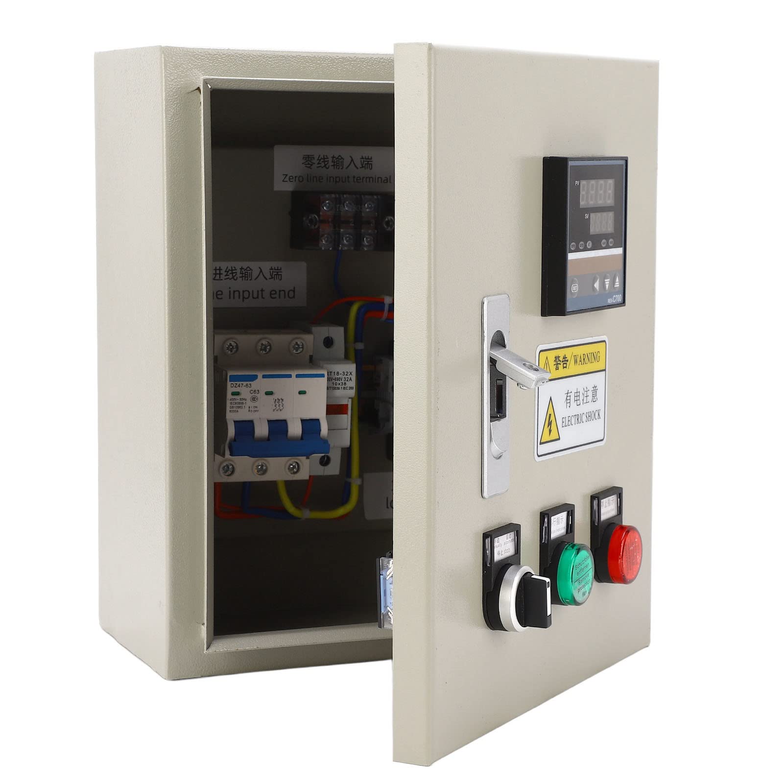 AMONIDA Controlador de Temperatura PID Inteligente de 15kW para Aplicaciones de Calefacción Industrial, Caja de Termostato de Alta Precisión, Unidad de CA de 380V