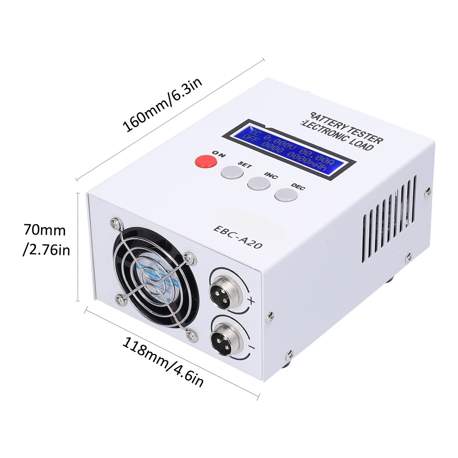 Batterietester, Batterietester 30 V 20 A 85 W Lithium-Blei-Säure-Batterien Kapazitätstestgerät 5 A Aufladen 20 A Entladeunterstützung PC-Softwaresteuerung