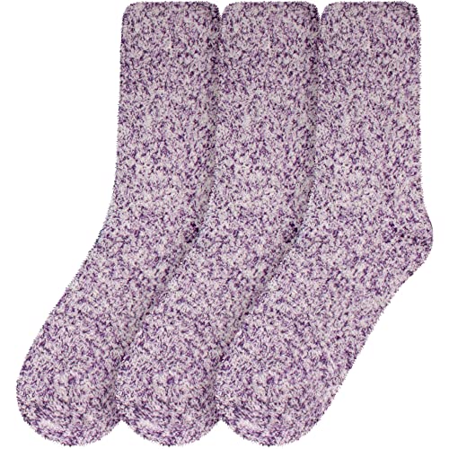 Image of BambooMN Women's Fuzzy Warm Feather Soft Socks - Value Packs