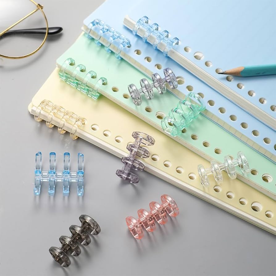 Amazon | Selinear バインダーリング 24個セット 8色入リ PVC