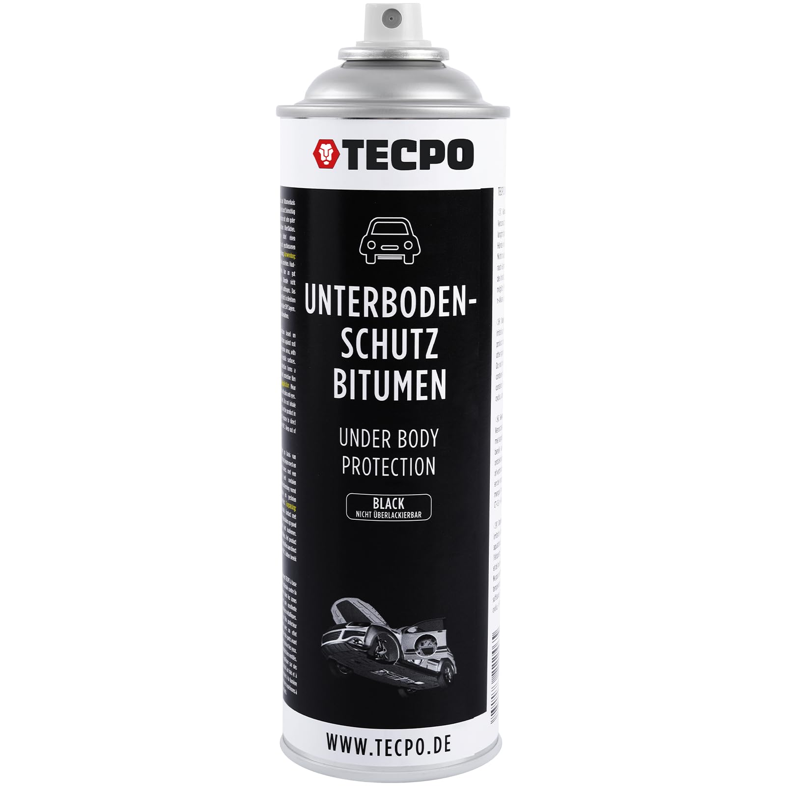 TECPO Protezione per sottoscocca bitume, 36 x 500 ml, nero, protezione contro pietrisco, protezione contro pietrisco, ruggine, sostanze chimiche con effetto anti-rombo