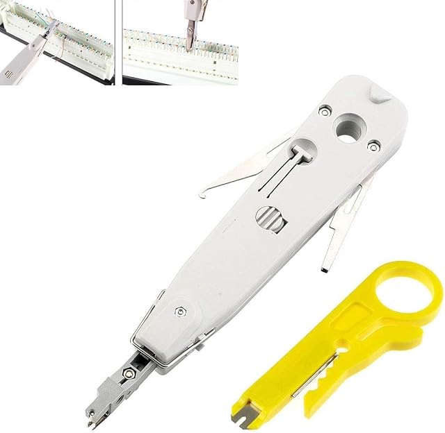 AVESON Professional Punch Down Tool, Krone Type IDC RJ45 RJ11 Cat5e Cat6 Network Telecom Phone Cable Socket Impact Terminal Insertion Tools