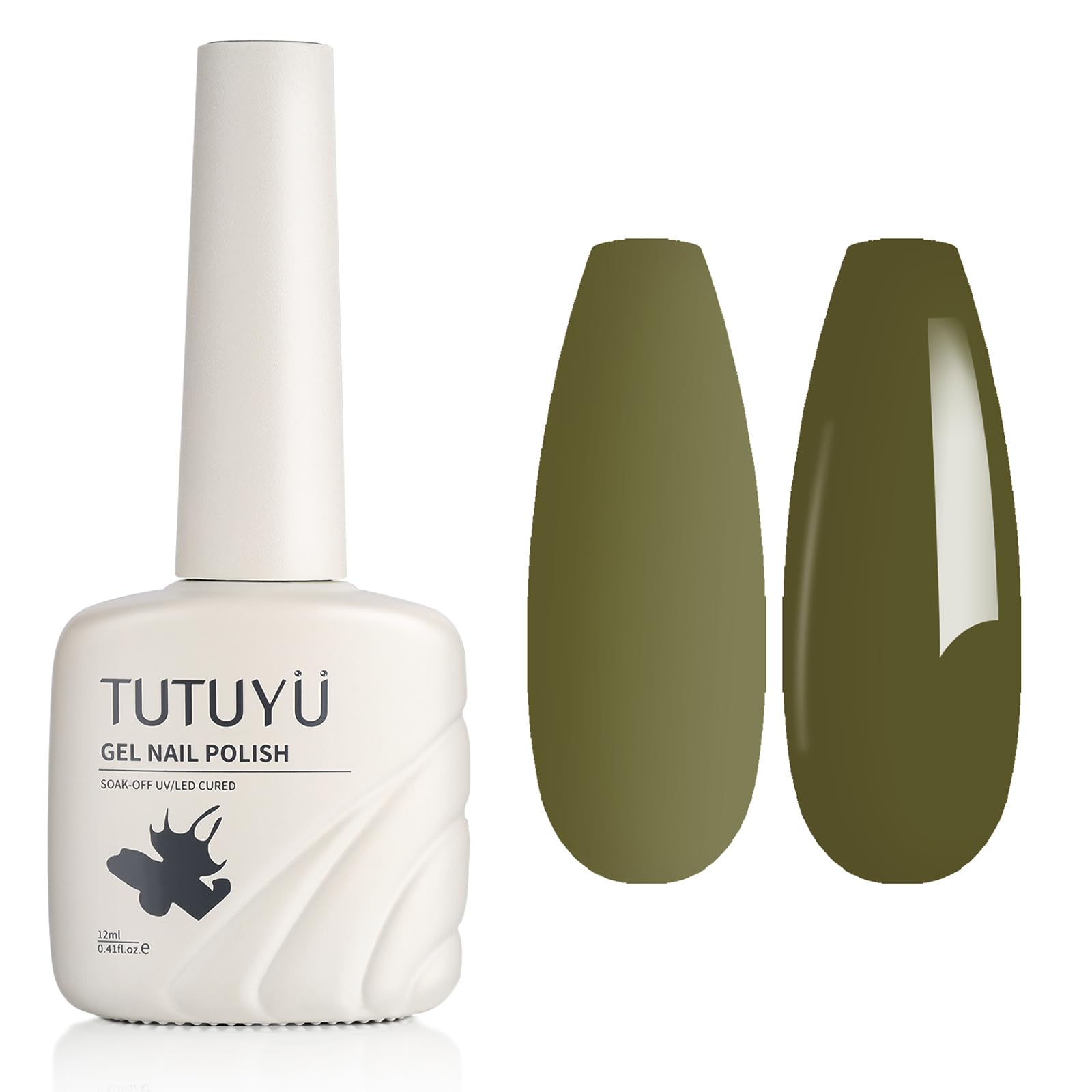 TUTUYU Smalto gel verde oliva 12 ml Soak Off UV lampada LED verde eucalipto