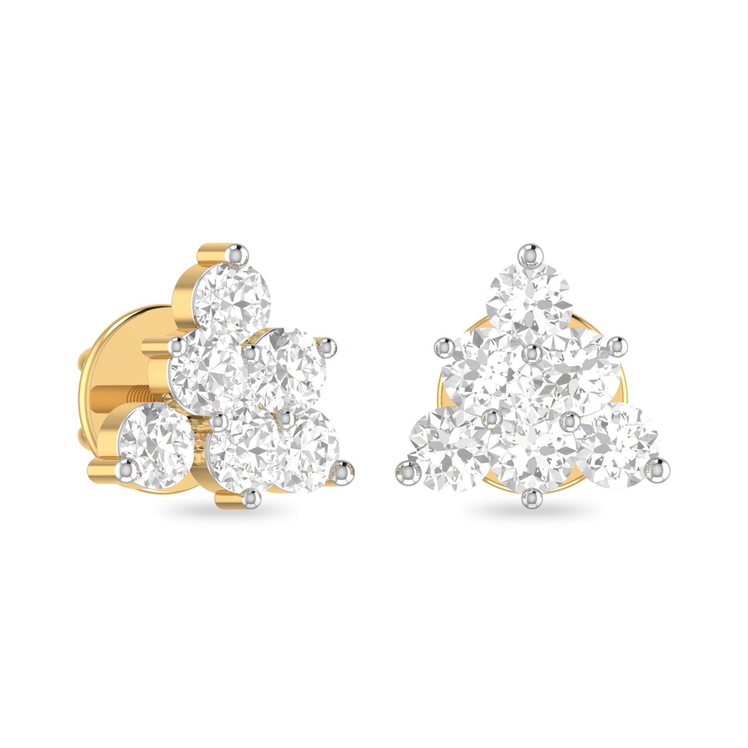 Aucent by PC Jeweller The Suchaine 18KT Yellow Gold and Diamond Earrings-image-26