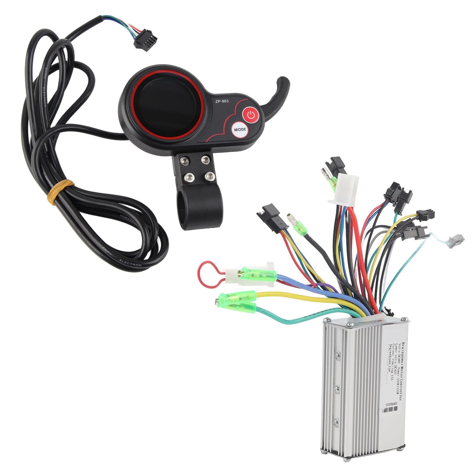 VGEBY Scooter Controller, Brushless Speed Motor Controller Brushless Motor Sine Controller with LED Display for Electric Scooter(48V)