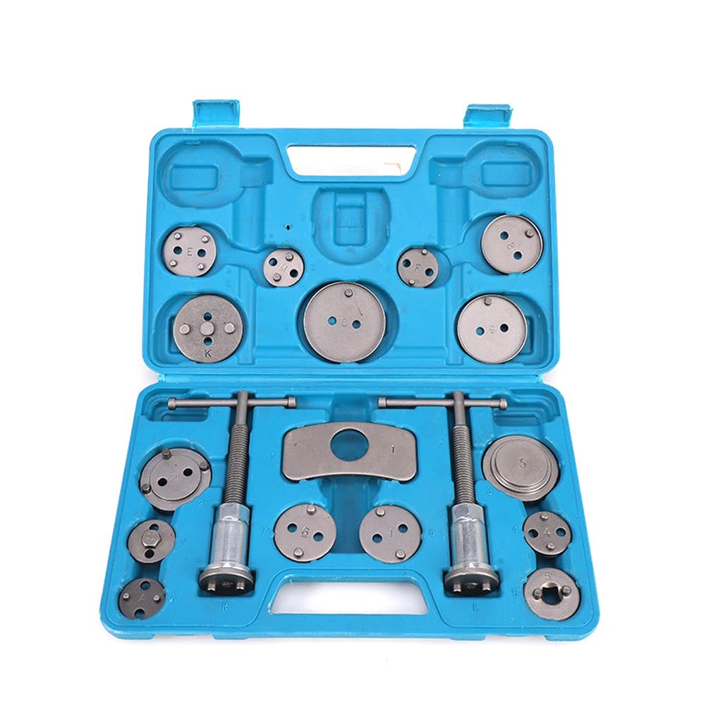 Juego Herramientas para Compresor Pistón Mantenimiento Frenos Disco Automóvil, Bomba Llave Eyectora, Pinza Freno Disco Automóvil, Rebobinador Freno Trasero